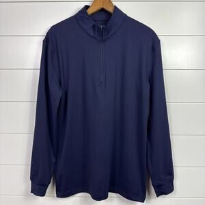 Green Side Golf 1/4 Zip Pullover Shirt Navy Blue sz S